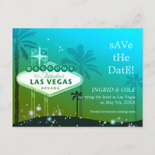 Postal De Anuncios Las Vegas Strip Boda Elegante Save the Date