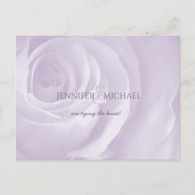 Postal De Anuncios lavender rosa simple y elegante boda guardar la fe (Anverso)