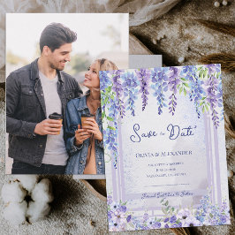 Postal De Anuncios Lavender Wisteria Floral Arch Photo Save the Date