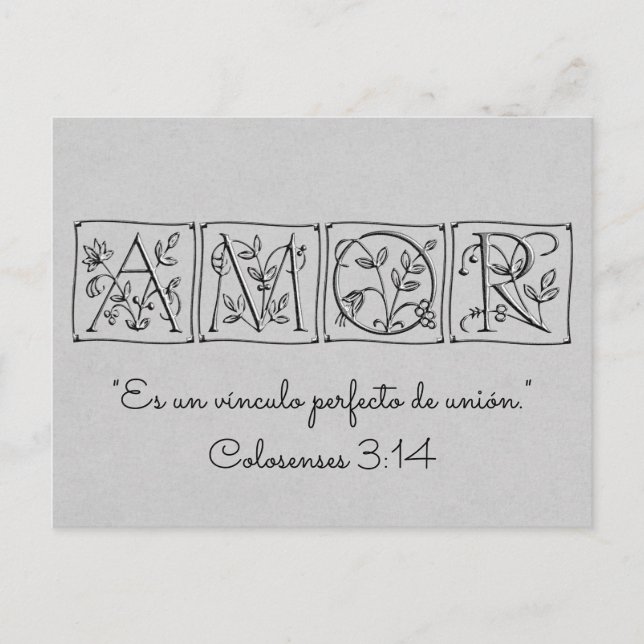 Postal De Anuncios Lazo Perfecto de Unión de Amor~Escrituras~Guardar  (Anverso)