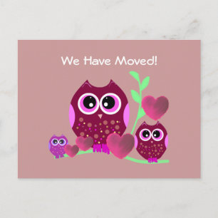 Postal De Anuncios Lechuzas y corazones que hemos movido