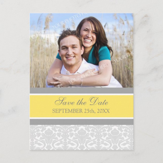 Postal De Anuncios Lemon Photo Save the Date Boda Postcards (Anverso)