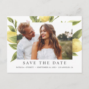 Postal De Anuncios Lemones y hojas Foto GUARDAR LA FECHA
