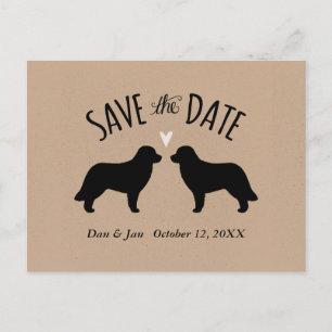 Postal De Anuncios Leonberger Silhouettes Wedding Save the Date