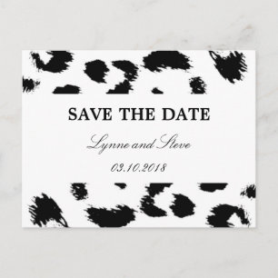 Postal De Anuncios Leopard Print Save the Date