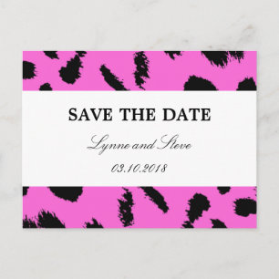 Postal De Anuncios Leopard Print Save the Date