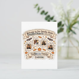 Postal De Anuncios Letrero Personalizado de Nombre de Familia para Ha