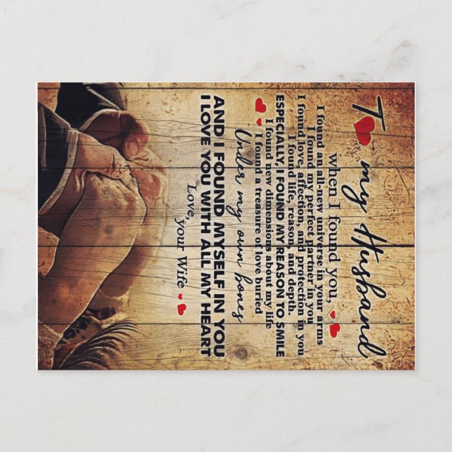 Postal De Anuncios Letter To My Husband, Cute Family Gift (Anverso)