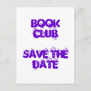 Postal De Anuncios Libro Club -Guardar La Fecha- Postcard