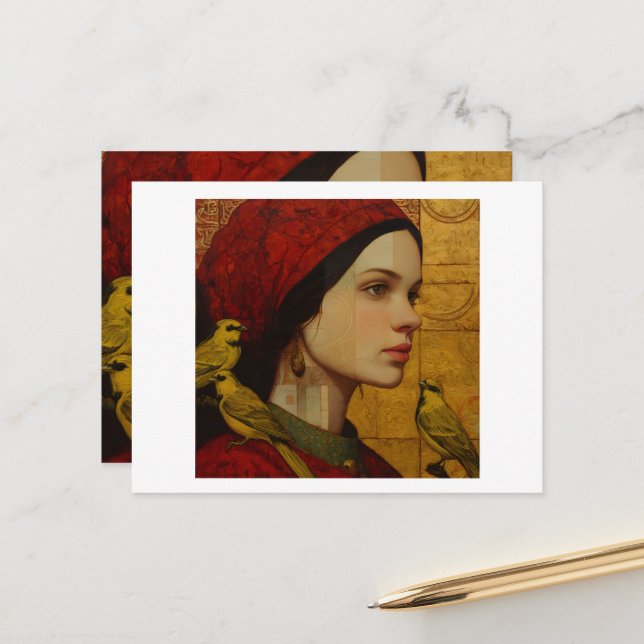 Postal De Anuncios Lienzo de imitación sin bordes (Anverso/Reverso In Situ)