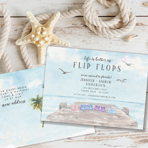 Postal De Anuncios Life Is Better In Flip Flops Moving Announcement