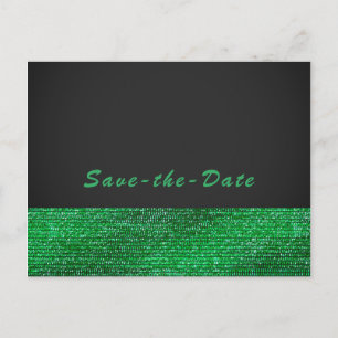 Postal De Anuncios Lime Green Modern Glam Sequins Save the Date