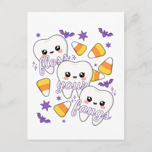 Postal De Anuncios Limpia Tus Colmillos Humor Dental De Halloween