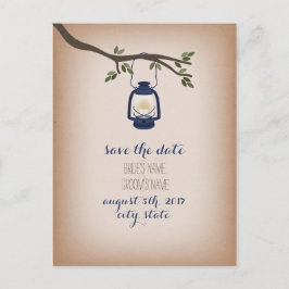 Postal De Anuncios Linterna de camping azul inspirada en el material 