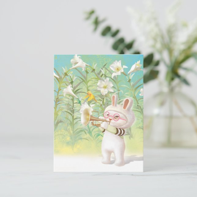 Postal De Anuncios Lirio en Blooming (Anverso de pie)