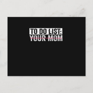 Postal De Anuncios Lista Divertida Para Hacer Tu Mamá Sarcasmo Dicho
