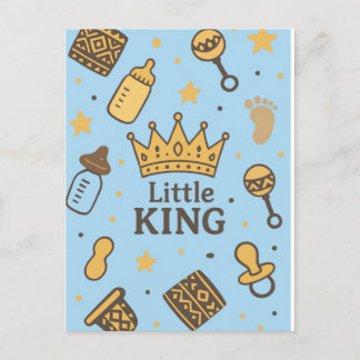 Postal De Anuncios Little King Baby Shower