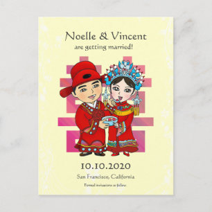 Postal De Anuncios LittlePixyBoots - Save the Date (Amarillo)