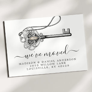 Postal De Anuncios Llave Antigua Vieja Antigüedad Nueva Mudanza de Ca