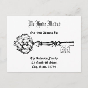 Postal De Anuncios Llave de época victoriana para nuevo hogar