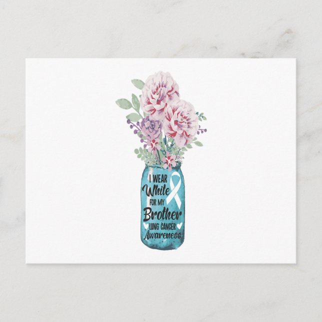 Postal De Anuncios Llevo Blanco Para Mi Regalo De Concienciación Sobr (Anverso)