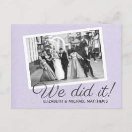 Postal De Anuncios Lo hicimos guión personalizado foto boda agradecim