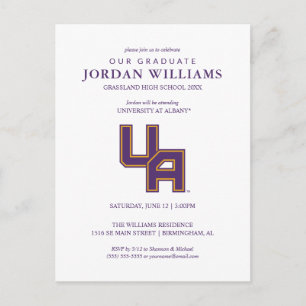 Postal De Anuncios Logo de la Universidad de Albany