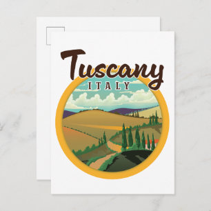 Postal De Anuncios Logo de viaje de la Toscana