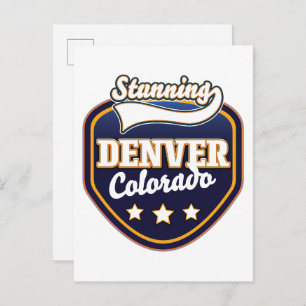 Postal De Anuncios Logo de viajes de Denver Colorado