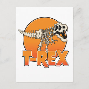 Postal De Anuncios logotipo de dibujos animados de T-REX