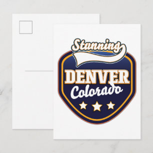 Postal De Anuncios logotipo de viaje a Denver Colorado