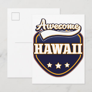 Postal De Anuncios Logotipo deportivo impresionante de Hawái