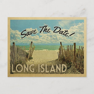 Postal De Anuncios Long Island Salva La Fecha Vintage Playa Náutico