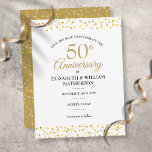 Postal De Anuncios Los corazones de oro de cualquier año de aniversar<br><div class="desc">Personaliza para cualquier año de aniversario. Un aniversario de la moda guarda la información de fecha establecida en las letras de moda. Puede personalizar del color para que coincida con la celebración del aniversario. Diseñado por Thisisnotme©</div>