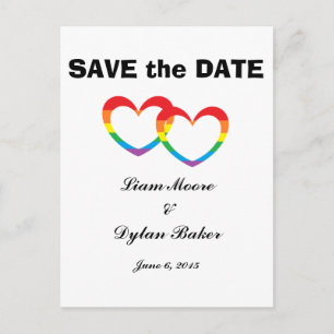 Postal De Anuncios Los "corazones dobles del arco iris" ahorran las