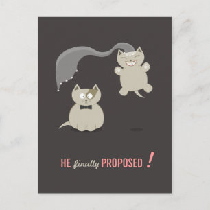Postal De Anuncios Los gatos divertidos del dibujo animado ahorran la