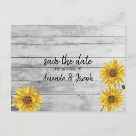 Postal De Anuncios Los girasoles rústicos de madera blanca salvan la 