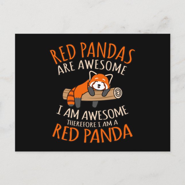 Postal De Anuncios Los pandas rojos son increíbles adorables mascotas (Anverso)