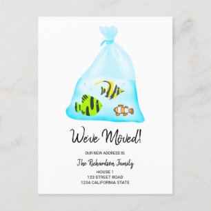 Postal De Anuncios Los peces tropicales adorables se mueven ilustraci