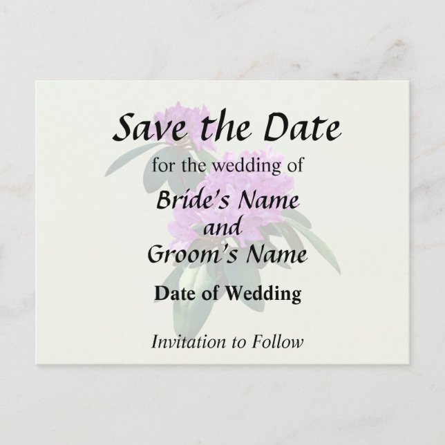 Postal De Anuncios Los rododendros rosados encantadores (Anverso)