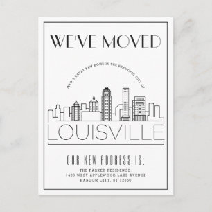Postal De Anuncios Louisville Modern Deco   Cambio de dirección