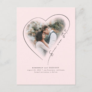 Postal De Anuncios Love Heart Elegant Minimal Ahorra La Feria Ann