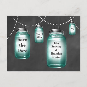 Postal De Anuncios Love Mason Jars Save the Date