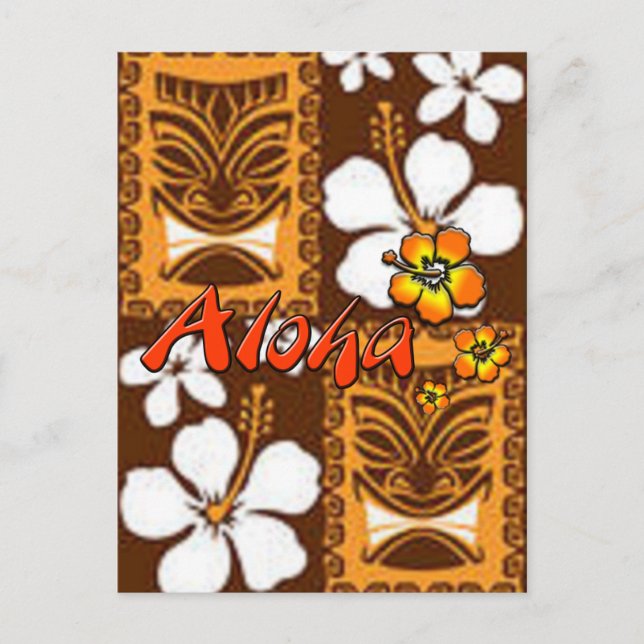 Postal De Anuncios Luau hawaiano (Anverso)