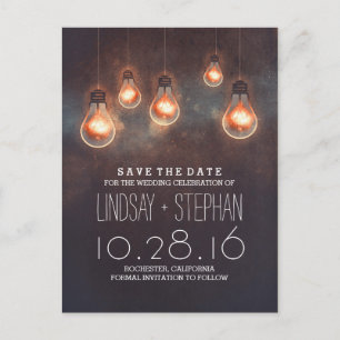 Postal De Anuncios luces caprichosas soñar romántico salvar la fecha