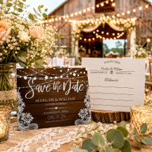Luces de Cuerda de Madera Rústica para Boda Save T