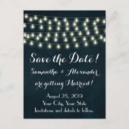 Postal De Anuncios Luces de Cuerda Rústicas Vintage para Guardar la F