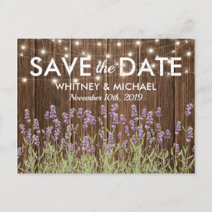 Postal De Anuncios Luces de Lavanda Campestres Rústicas para Anunciar