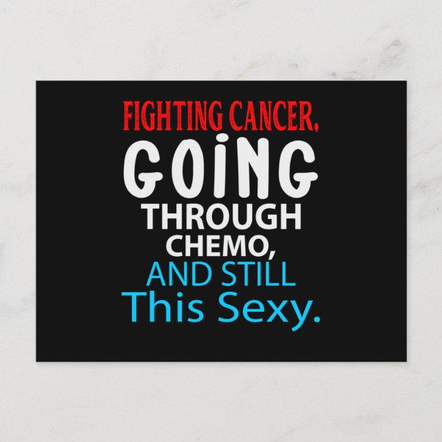 Postal De Anuncios Lucha contra el cáncer divertida cita inspiradora  (Anverso)