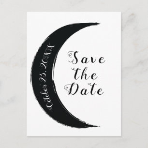 Postal De Anuncios Luna creciente negra astrología Zodiaco guardar la